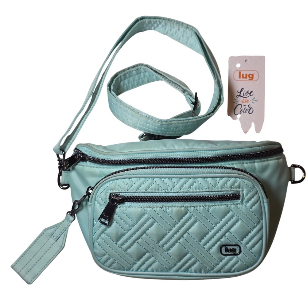 Lug Switchline Classic Sling Bag Aquamarine Quilted Crossbody Fanny Mint Blue